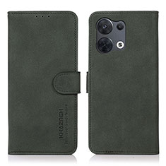 Funda de Cuero Cartera con Soporte Carcasa D08Y para Oppo Reno9 Pro+ Plus 5G Verde