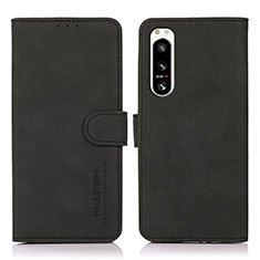 Funda de Cuero Cartera con Soporte Carcasa D08Y para Sony Xperia 5 IV Negro