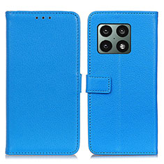 Funda de Cuero Cartera con Soporte Carcasa D09Y para OnePlus 10 Pro 5G Azul Cielo