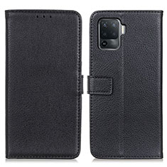 Funda de Cuero Cartera con Soporte Carcasa D09Y para Oppo A94 4G Negro