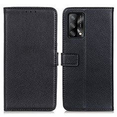 Funda de Cuero Cartera con Soporte Carcasa D09Y para Oppo A95 4G Negro