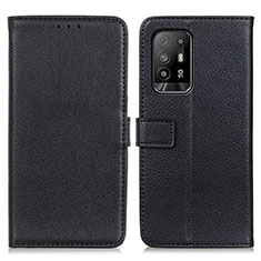 Funda de Cuero Cartera con Soporte Carcasa D09Y para Oppo A95 5G Negro