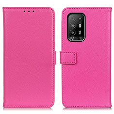 Funda de Cuero Cartera con Soporte Carcasa D09Y para Oppo Reno5 Z 5G Rosa Roja