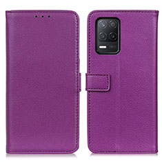 Funda de Cuero Cartera con Soporte Carcasa D09Y para Realme 9 5G India Morado