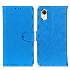 Funda de Cuero Cartera con Soporte Carcasa D09Y para Samsung Galaxy A23 5G SC-56C Azul Cielo