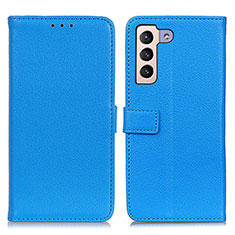 Funda de Cuero Cartera con Soporte Carcasa D09Y para Samsung Galaxy S21 FE 5G Azul Cielo