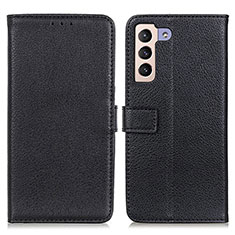 Funda de Cuero Cartera con Soporte Carcasa D09Y para Samsung Galaxy S22 Plus 5G Negro