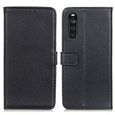 Funda de Cuero Cartera con Soporte Carcasa D09Y para Sony Xperia 10 III Lite Negro