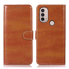 Funda de Cuero Cartera con Soporte Carcasa D10Y para Motorola Moto E20 Marron