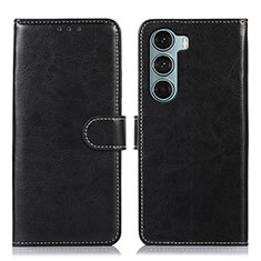 Funda de Cuero Cartera con Soporte Carcasa D10Y para Motorola Moto Edge S30 5G Negro