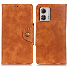 Funda de Cuero Cartera con Soporte Carcasa D10Y para Motorola Moto G53y 5G Marron