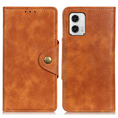 Funda de Cuero Cartera con Soporte Carcasa D10Y para Motorola Moto G73 5G Marron