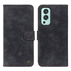 Funda de Cuero Cartera con Soporte Carcasa D10Y para OnePlus Nord 2 5G Negro