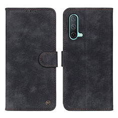 Funda de Cuero Cartera con Soporte Carcasa D10Y para OnePlus Nord CE 5G Negro