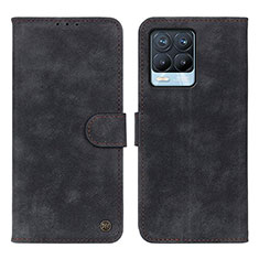 Funda de Cuero Cartera con Soporte Carcasa D10Y para Realme 8 Pro Negro