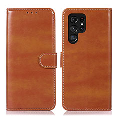 Funda de Cuero Cartera con Soporte Carcasa D10Y para Samsung Galaxy S21 Ultra 5G Marron