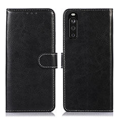 Funda de Cuero Cartera con Soporte Carcasa D10Y para Sony Xperia 10 III Lite Negro