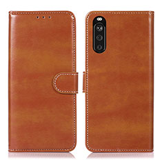 Funda de Cuero Cartera con Soporte Carcasa D10Y para Sony Xperia 10 III SOG04 Marron