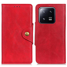 Funda de Cuero Cartera con Soporte Carcasa D10Y para Xiaomi Mi 13 Pro 5G Rojo