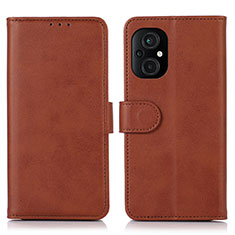 Funda de Cuero Cartera con Soporte Carcasa D10Y para Xiaomi Poco M5 4G Marron