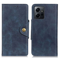 Funda de Cuero Cartera con Soporte Carcasa D10Y para Xiaomi Redmi Note 12 4G Azul