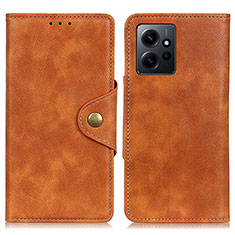 Funda de Cuero Cartera con Soporte Carcasa D10Y para Xiaomi Redmi Note 12 4G Marron