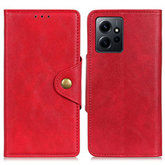 Funda de Cuero Cartera con Soporte Carcasa D10Y para Xiaomi Redmi Note 12 4G Rojo