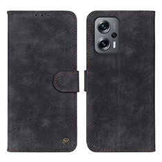 Funda de Cuero Cartera con Soporte Carcasa D10Y para Xiaomi Redmi Note 12 Turbo 5G Negro