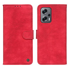 Funda de Cuero Cartera con Soporte Carcasa D10Y para Xiaomi Redmi Note 12 Turbo 5G Rojo