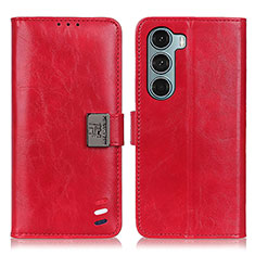 Funda de Cuero Cartera con Soporte Carcasa D11Y para Motorola Moto Edge S30 5G Rojo