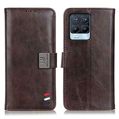 Funda de Cuero Cartera con Soporte Carcasa D11Y para Realme 8 4G Marron