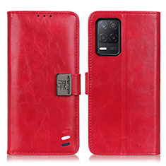 Funda de Cuero Cartera con Soporte Carcasa D11Y para Realme Narzo 30 5G Rojo