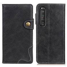 Funda de Cuero Cartera con Soporte Carcasa D11Y para Sony Xperia 1 III Negro