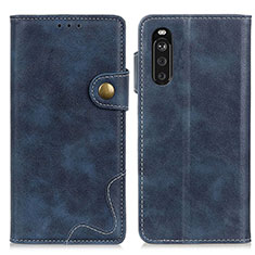 Funda de Cuero Cartera con Soporte Carcasa D11Y para Sony Xperia 10 III Lite Azul