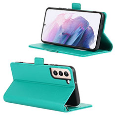 Funda de Cuero Cartera con Soporte Carcasa D12T para Samsung Galaxy S21 FE 5G Verde