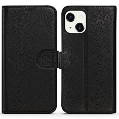 Funda de Cuero Cartera con Soporte Carcasa DL1 para Apple iPhone 14 Plus Negro