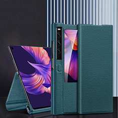 Funda de Cuero Cartera con Soporte Carcasa DL3 para Huawei Mate Xs 2 Verde