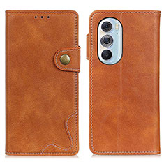 Funda de Cuero Cartera con Soporte Carcasa DY01 para Motorola Moto Edge 30 Pro 5G Marron