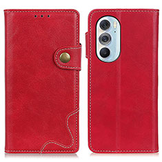 Funda de Cuero Cartera con Soporte Carcasa DY01 para Motorola Moto Edge 30 Pro 5G Rojo