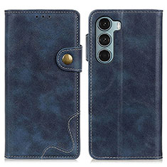 Funda de Cuero Cartera con Soporte Carcasa DY01 para Motorola Moto G200 5G Azul