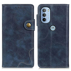 Funda de Cuero Cartera con Soporte Carcasa DY01 para Motorola Moto G31 Azul