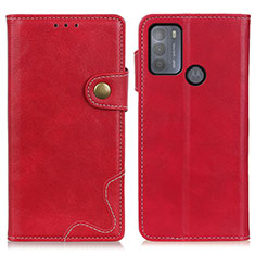 Funda de Cuero Cartera con Soporte Carcasa DY01 para Motorola Moto G50 Rojo