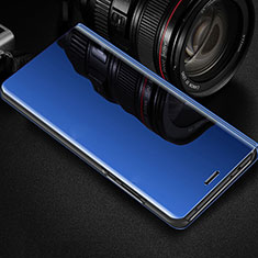 Funda de Cuero Cartera con Soporte Carcasa Espejo Carcasa para Oppo R17 Pro Azul