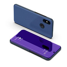 Funda de Cuero Cartera con Soporte Carcasa Espejo Carcasa para Samsung Galaxy A8s SM-G8870 Morado