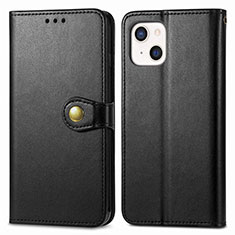 Funda de Cuero Cartera con Soporte Carcasa F01 para Apple iPhone 13 Mini Negro