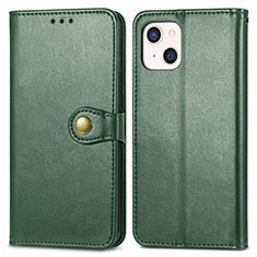 Funda de Cuero Cartera con Soporte Carcasa F01 para Apple iPhone 13 Verde