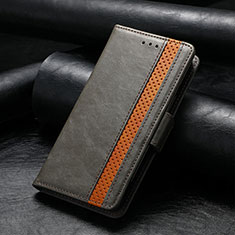 Funda de Cuero Cartera con Soporte Carcasa F04 para Apple iPhone 13 Pro Gris