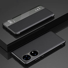 Funda de Cuero Cartera con Soporte Carcasa GS1 para Huawei P50 Negro