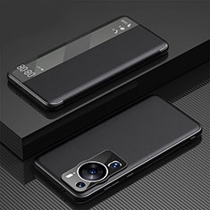 Funda de Cuero Cartera con Soporte Carcasa GS1 para Huawei P60 Negro