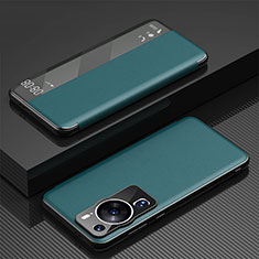 Funda de Cuero Cartera con Soporte Carcasa GS1 para Huawei P60 Pro Verde